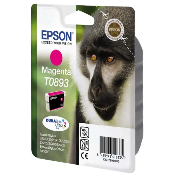 ⁨Epson original ink/ink C13T08934011, magenta, 3.5ml, Epson Stylus S20, SX100, SX200, SX400⁩ at Wasserman.eu