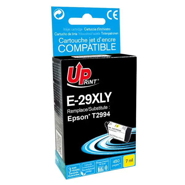 ⁨UPrint kompatybilny ink / tusz z C13T29944010, T29XL, E-29XLY, yellow, 450s, 7ml⁩ w sklepie Wasserman.eu