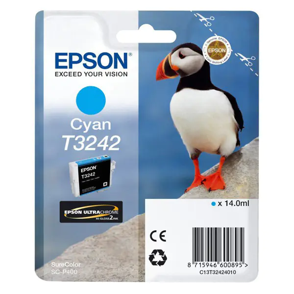 ⁨Epson oryginalny ink / tusz C13T32424010, cyan, 14ml⁩ w sklepie Wasserman.eu