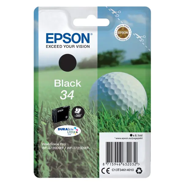⁨Epson oryginalny ink / tusz C13T34614010, T346140, black, 6.1ml⁩ w sklepie Wasserman.eu