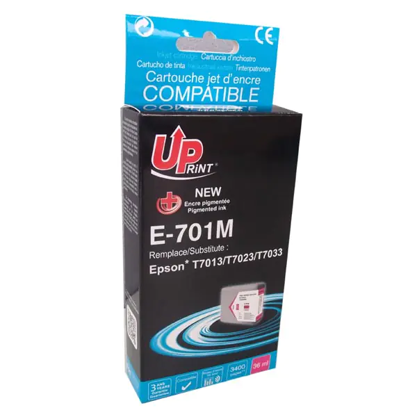 ⁨UPrint kompatybilny ink / tusz z C13T70134010, E-701M, magenta, 3200s, 36ml⁩ w sklepie Wasserman.eu