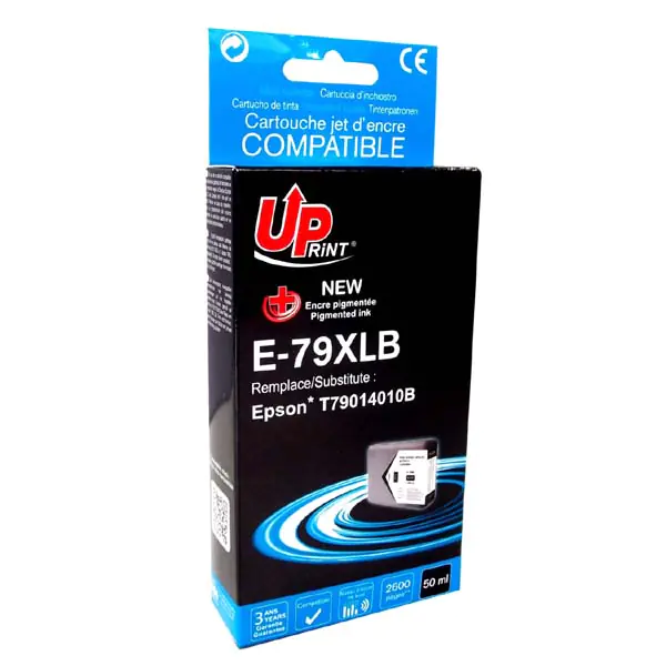 ⁨UPrint kompatybilny ink / tusz z C13T79014010, 79XL, XL, E-79XLB, black, 2600s, 50ml, 1szt⁩ w sklepie Wasserman.eu