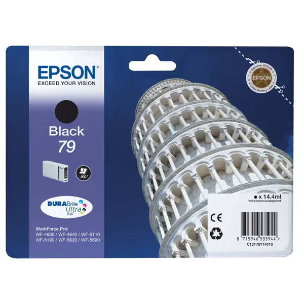 ⁨Epson oryginalny ink / tusz C13T79114010, 79, L, black, 900s, 14ml, 1szt⁩ w sklepie Wasserman.eu