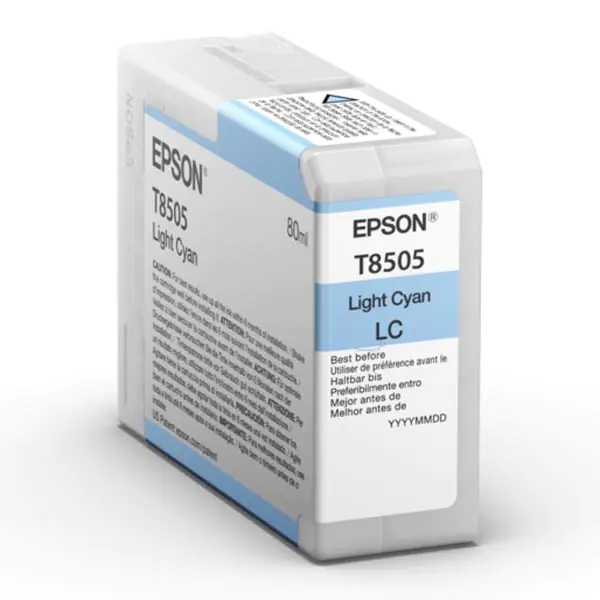 ⁨Epson original ink / ink C13T850500, light cyan, 80ml, Epson SureColor SC-P800⁩ at Wasserman.eu