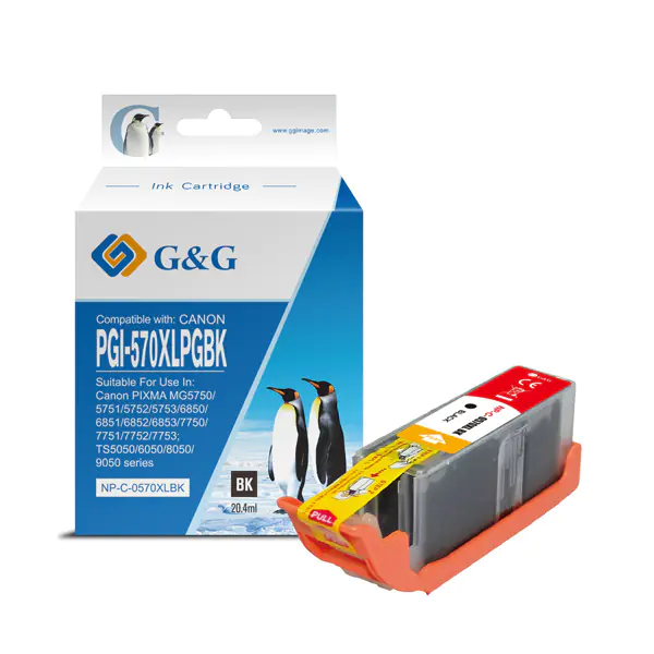 ⁨G&G kompatybilny ink / tusz z PGI-570XLBK, NP-C-0PG570XLBK, black, 20,4ml, ml⁩ w sklepie Wasserman.eu