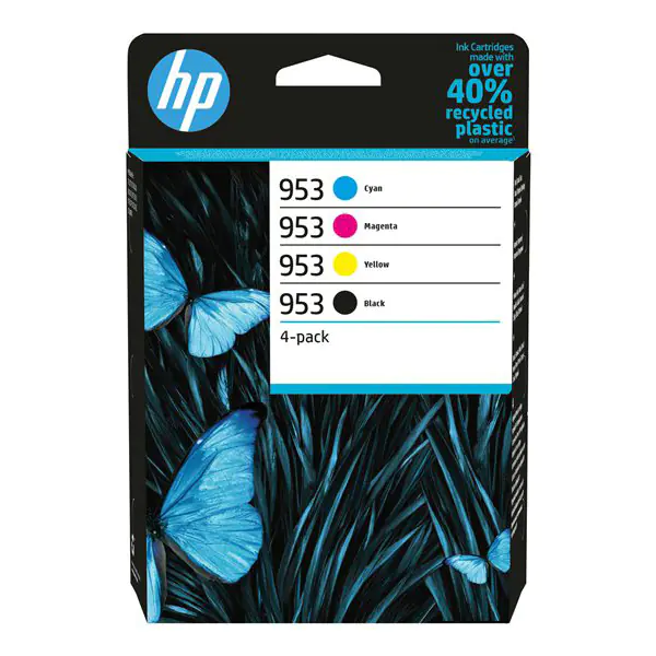 ⁨HP 953 4-pack Black/Cyan/Magenta/Yellow Original Ink Cartridges⁩ at Wasserman.eu