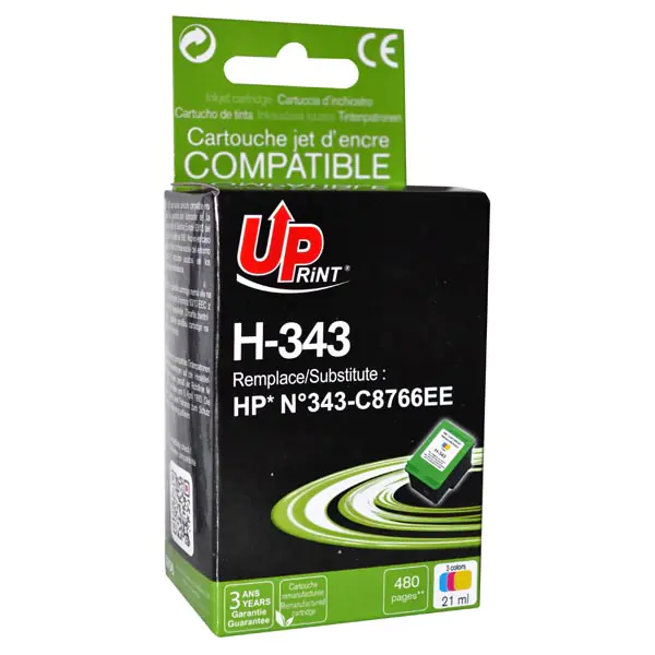 ⁨UPrint kompatybilny ink / tusz z C8766EE, HP 343, H-343CL, color, 480s, 21ml⁩ w sklepie Wasserman.eu