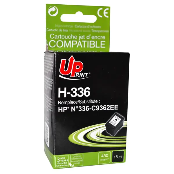 ⁨UPrint kompatybilny ink / tusz z C9362EE, HP 336, H-336B, black, 10ml⁩ w sklepie Wasserman.eu