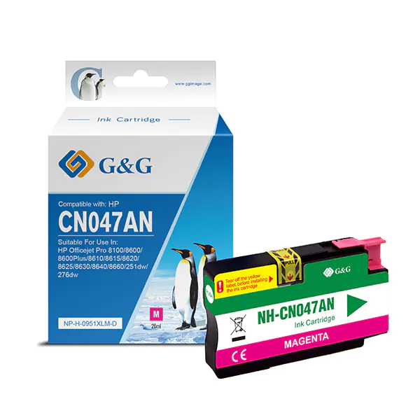 ⁨G&G compatible ink/ink with CN047AE, magenta, 1500s, NP-H-0951XLM(HP950XL, for HP Officejet Pro 276dw, 8100 ePrinter,8620⁩ at Wasserman.eu