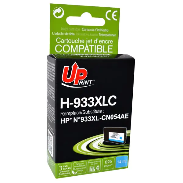 ⁨UPrint kompatybilny ink / tusz z CN054AE, HP 933XL, H-933XL-C, cyan, 825s, 14ml⁩ w sklepie Wasserman.eu