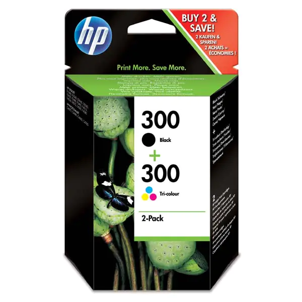 ⁨HP oryginalny ink / tusz CN637EE, HP 300, black/color, blistr, 2 x 200s, 2x4ml⁩ w sklepie Wasserman.eu