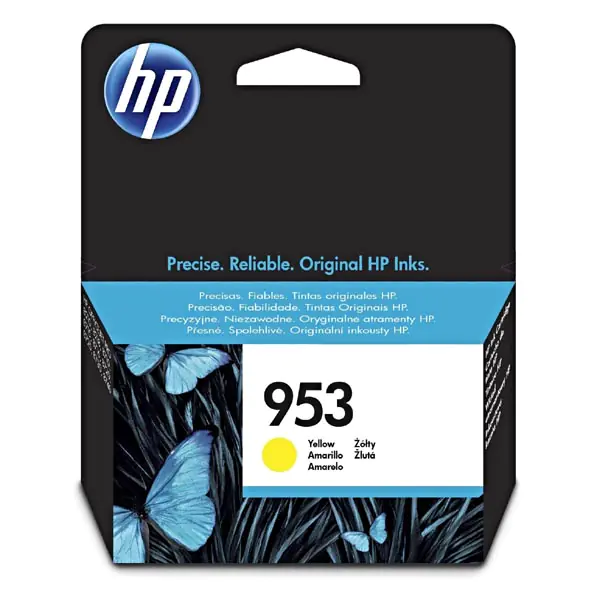 ⁨HP oryginalny ink / tusz F6U14AE, HP 953, yellow, 700s, 10ml⁩ w sklepie Wasserman.eu