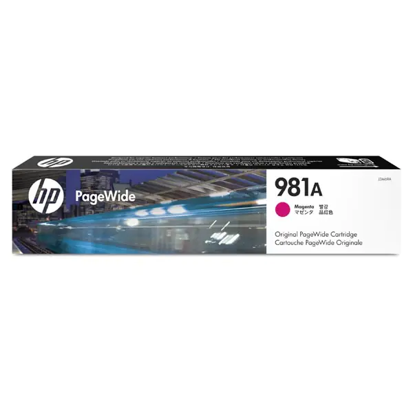 ⁨HP oryginalny ink / tusz J3M69A, HP 981A, magenta, 6000s, 70ml, HP PageWide Enterprise Color 556, MFP 586⁩ w sklepie Wasserman.eu