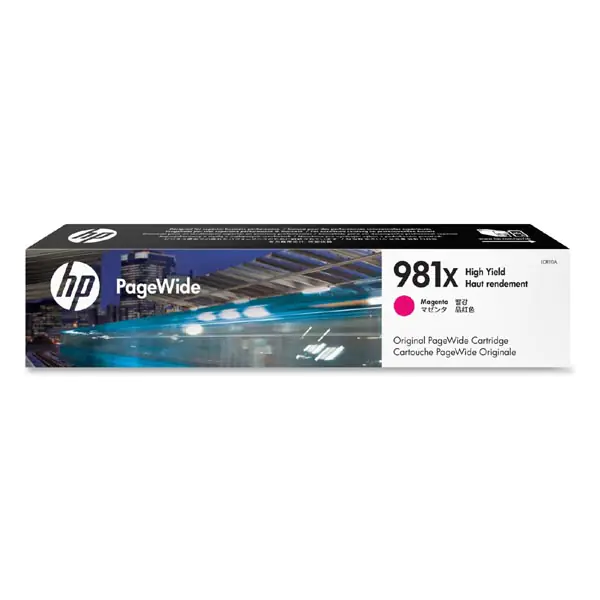 ⁨HP Original ink/ink L0R10A, HP 981X, magenta, 10000s, 114.5ml, high capacity, HP PageWide MFP E58650, 556, Flow 586⁩ at Wasserman.eu