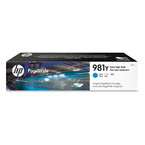 ⁨HP oryginalny ink / tusz L0R13A, HP 981Y, cyan, 16000s, 185ml, extra duÂża pojemnoÂśĂ¦⁩ w sklepie Wasserman.eu