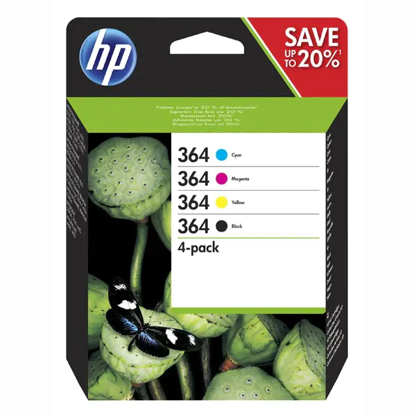 ⁨HP oryginalny ink / tusz N9J73AE, HP 364 Combo pack, CMYK, blistr, 4-pack + paper⁩ w sklepie Wasserman.eu
