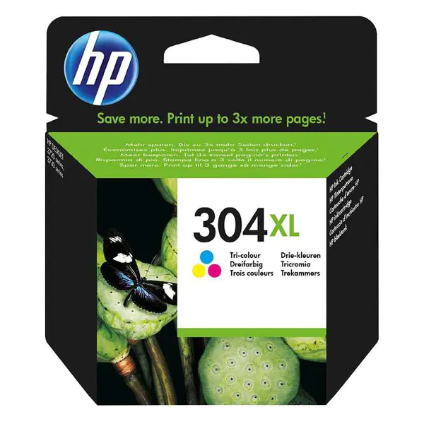 ⁨HP Original Ink/Ink N9K07AE, HP 304XL, Tri-color, 300s, 7ml, HP DeskJet 2620,2630,2632,2633,3720,3730,3732,3735⁩ at Wasserman.eu