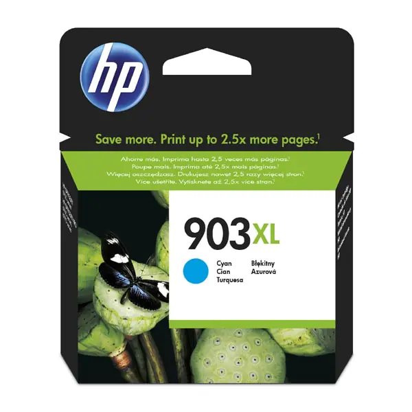 ⁨HP oryginalny ink / tusz T6M03AE, HP 903XL, cyan, blistr, 825s, 9.5ml, high capacity⁩ w sklepie Wasserman.eu