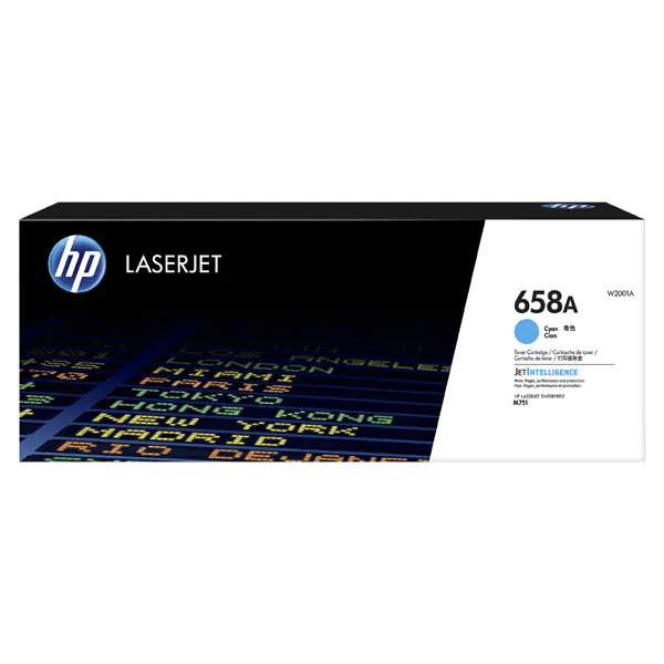 ⁨HP Original Toner Cartridge W2001A, cyan, 6000s, HP 658A, HP Color LaserJet Enterprise M751 Series, O⁩ at Wasserman.eu