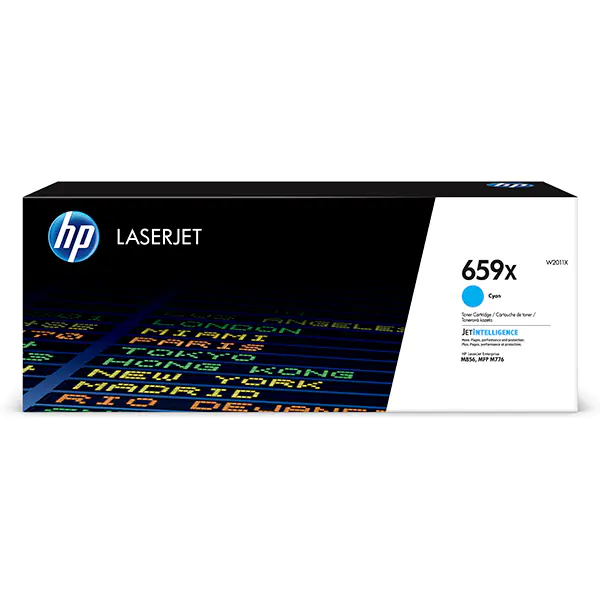 ⁨HP Original Toner Cartridge W2011X, cyan, 29000s, HP 659X, high capacity, HP Color LaserJet Enterprise M856dn,M856x,LaserJet En, o⁩ at Wasserman.eu