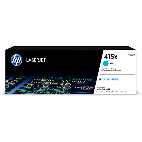 ⁨HP 415X High Yield Cyan Original LaserJet Toner Cartridge⁩ at Wasserman.eu