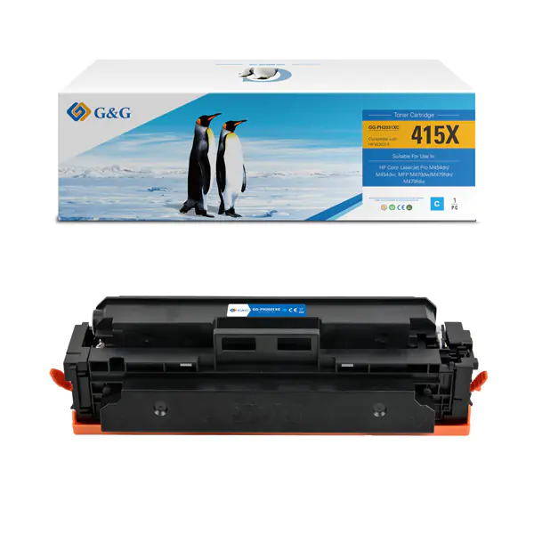 ⁨G&G kompatybilny toner z HP W2031X, NT-PH2031XC, HP 415X, cyan, 6000s, high capacity⁩ w sklepie Wasserman.eu