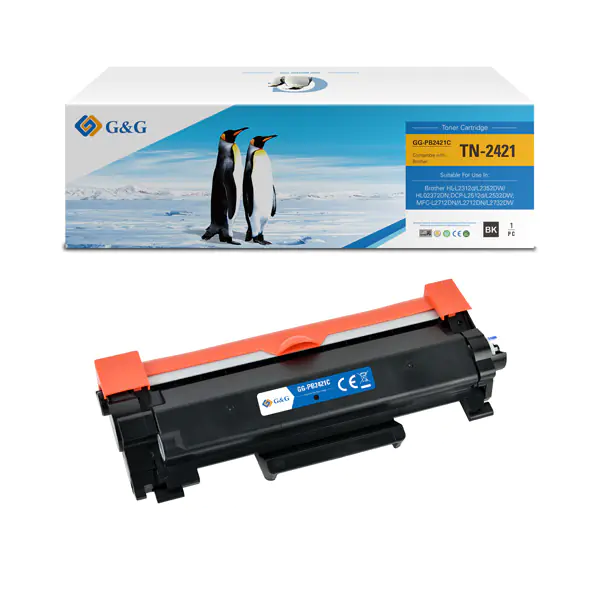 ⁨G&G compatible toner cartridge with TN2421, black, 3000s, NT-PB2421C, for Brother DCP-L2532DW, DCP-L2552DN, HL-L2312D, HL-L2352DW, N⁩ at Wasserman.eu