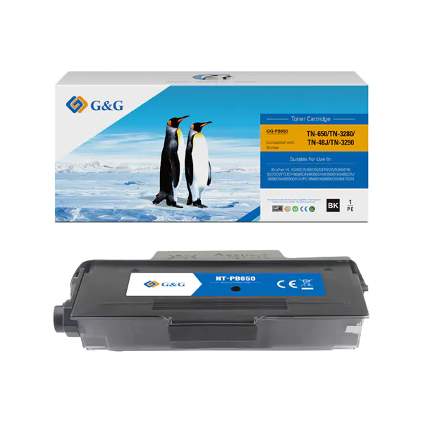 ⁨G&G compatible toner cartridge with TN3280, black, 8000s, NT-PB650, for Brother HL-5340D, 5350DN, 5350DN, 5380DN, MFC-8370DN, N⁩ at Wasserman.eu