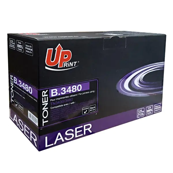 ⁨UPrint compatible toner cartridge with TN3480, TN3430, black, 8000s, B.3480, for Brother HL-L6400DW, UPrint⁩ at Wasserman.eu