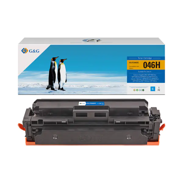 ⁨G&G kompatybilny toner z Canon 046HC, NT-PC046XC, cyan, 5000s, high capacity⁩ w sklepie Wasserman.eu