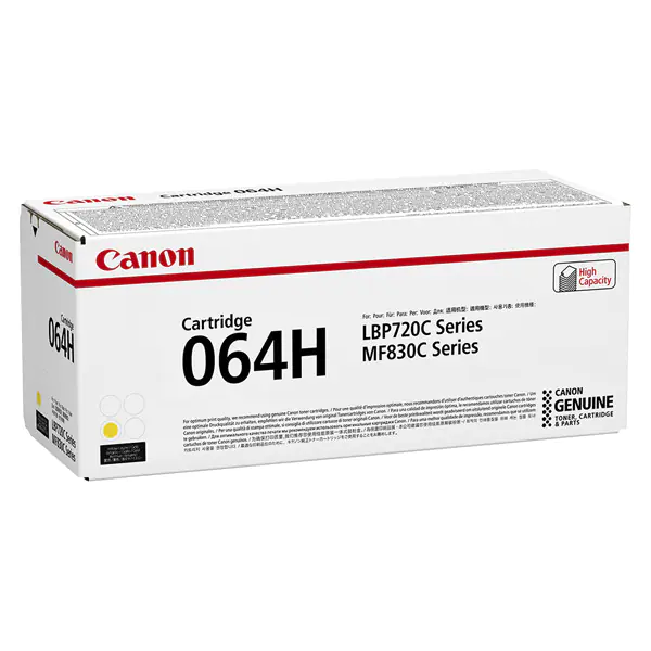⁨Canon oryginalny toner 064 H Y, 4932C001, yellow, 10500s, high capacity⁩ w sklepie Wasserman.eu