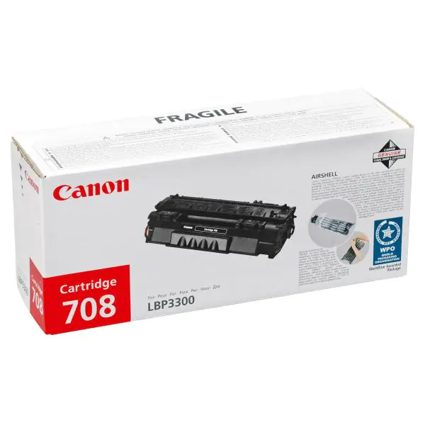 ⁨Canon Original Toner Cartridge CRG708, black, 2500s, 0266B002, Canon LBP-3300, O⁩ at Wasserman.eu