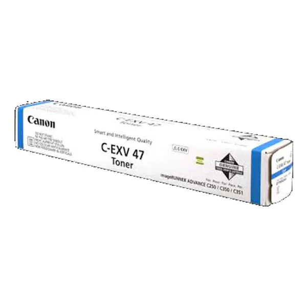 ⁨Canon Original Laser Toner Cartridge CEXV47, cyan, 21500s, 8517B002, Canon IRA C250,255,350,351,355,IR-C250,255,350,351,355,O⁩ at Wasserman.eu