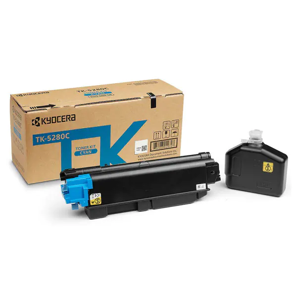 ⁨Kyocera oryginalny toner TK-5280C, 1T02TWCNL0, cyan, 11000s, zawiera pojemnik na odpady⁩ w sklepie Wasserman.eu