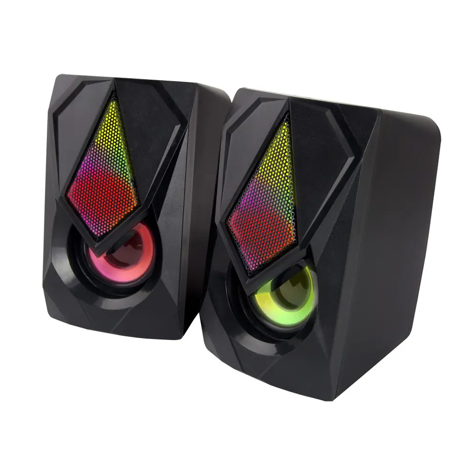 ⁨Esperanza EGS102 Speakers 2.0 USB LED 5 W Black⁩ at Wasserman.eu