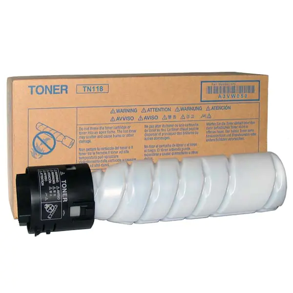 ⁨Konica Minolta oryginalny toner TN118, A3VW050, A3VW051, black, 24000 (2x12000)s, 2x281,5g⁩ w sklepie Wasserman.eu