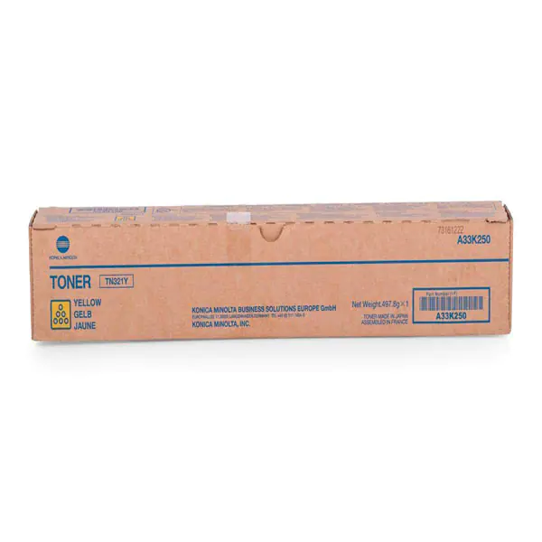 ⁨Konica Minolta original toner cartridge TN321Y, yellow, 25000s, A33K250, Konica Minolta Bizhub C224, C284, C364, O⁩ at Wasserman.eu