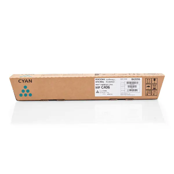 ⁨Ricoh oryginalny toner 842096, cyan, 6000s, Ricoh Aficio MP C306, MP 307, MP C406, O⁩ w sklepie Wasserman.eu