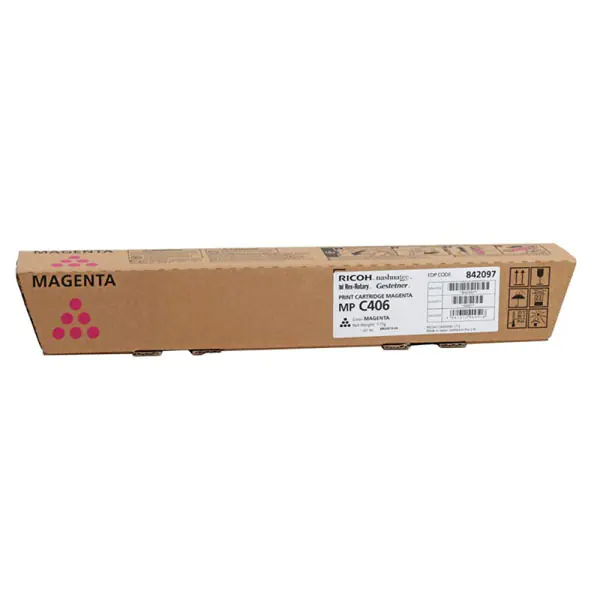 ⁨Ricoh Original Toner Cartridge 842097, magenta, 6000s, Ricoh Aficio MP C306, MP C307, MP C406, O⁩ at Wasserman.eu