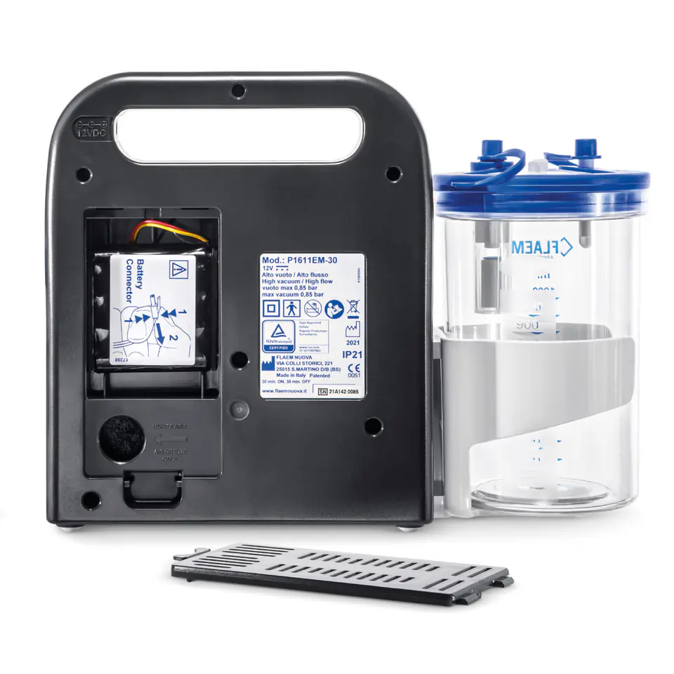 ⁨FLAEM ASPIRA GO 20L Profesjonalny ssak medyczny zasilany akumulatorowo, 20 l/min⁩ w sklepie Wasserman.eu