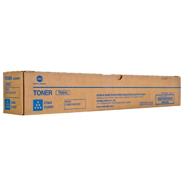 ⁨Konica Minolta original toner cartridge A8DA450, cyan, 26000s, TN324C, Konica Minolta bizhub C258,C308,C368, O⁩ at Wasserman.eu