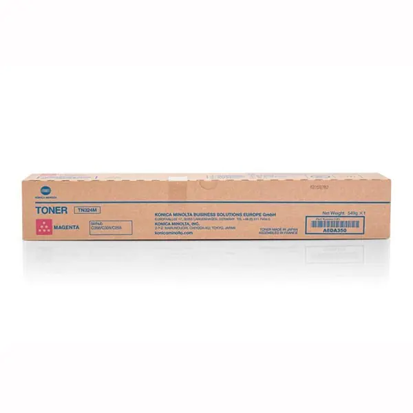 ⁨Konica Minolta original toner cartridge A8DA350, magenta, 26000s, TN324M, Konica Minolta bizhub C258,C308,C368, O⁩ at Wasserman.eu