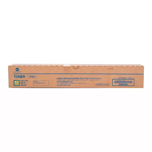 ⁨Konica Minolta original toner cartridge A8DA250, yellow, 26000s, TN324Y, Konica Minolta Bizhub C258,C308,C368, O⁩ at Wasserman.eu