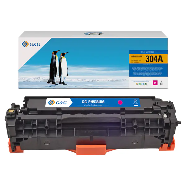 ⁨G&G compatible toner cartridge with CC533A, CE413A, CF383A, CRG118, CRG718, CRG318, magenta, 2800s, NT-PH533UM, HP 304A, for HP Color LaserJe⁩ at Wasserman.eu