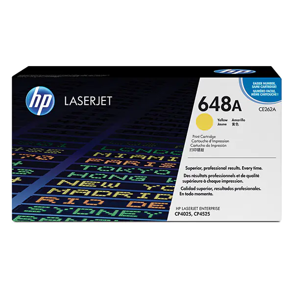 ⁨HP Original LaserJet Toner Cartridge CE262A, yellow, 11000s, HP 648A, HP Color LaserJet CP4025, CP4525, O⁩ at Wasserman.eu