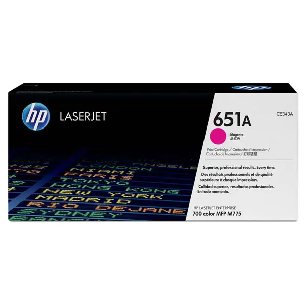 ⁨HP Original LaserEr Cartridge CE343A, magenta, 16000s, HP 651A, HP LaserJet Enterprise 700 color MFP M775dn, M775f, O⁩ at Wasserman.eu