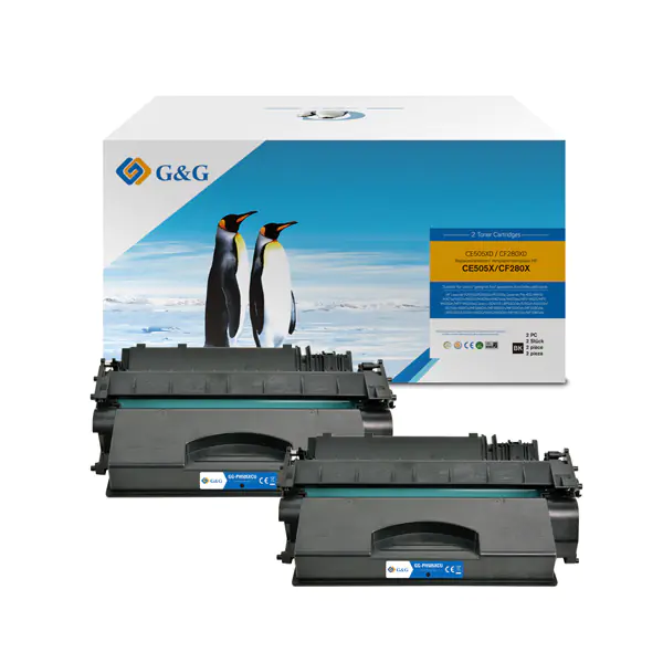 ⁨G&G compatible toner cartridge with CE505X, CF280X, CRG719H, black, 6500s, NT-PH505XCU, HP 05X, for HP LaserJet P2055d/P2055dn/P2055x, LaserJ⁩ at Wasserman.eu