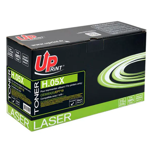 ⁨UPrint compatible toner cartridge with CE505X, CRG719H, black, 6500s, H.05X, high capacity, for HP LaserJet P2055, UPrint⁩ at Wasserman.eu