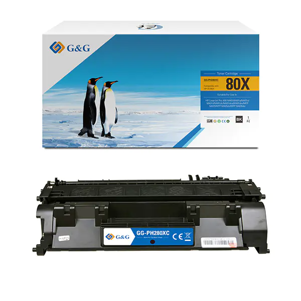 ⁨G&G kompatybilny toner z HP CF280X, NT-PH280XC, HP 80X, black, 6900s⁩ w sklepie Wasserman.eu