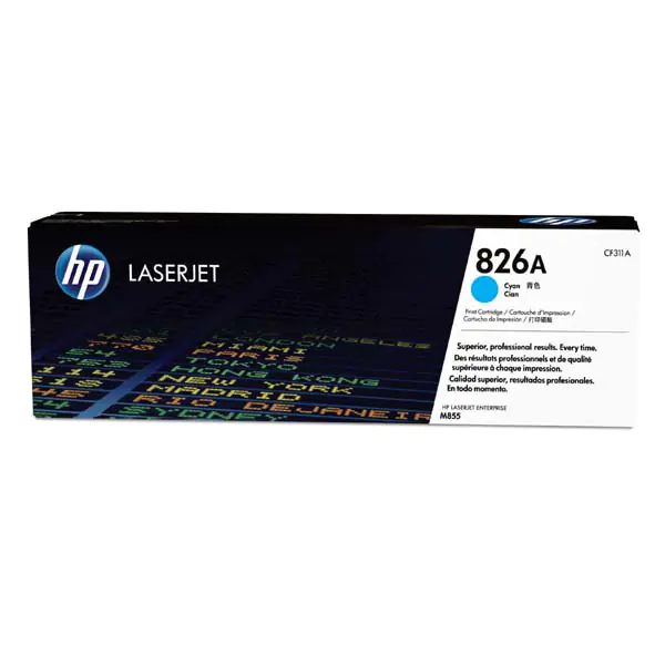 ⁨HP Original LaserJet CF311A, cyan, 31500s, HP 826A, HP Color LaserJet Enterprise M855dn, M855x+, M855x+, O⁩ at Wasserman.eu